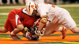 The Faceoff Begins the Game of Lacrosse