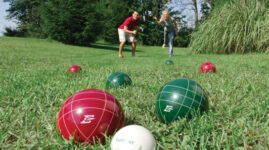 Bocce Ball Uses 9 Bocce Balls and 1 Pallina